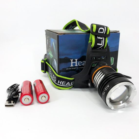 Ліхтарик на голову для альпінізму PLD-A12-TG 2x18650, Тактичний налобний ліхтар на акумуляторі US-69 | Зображення 3