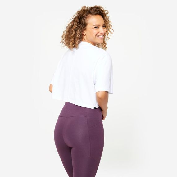 Футболка жіноча 520 для йоги біла - L | Зображення 3