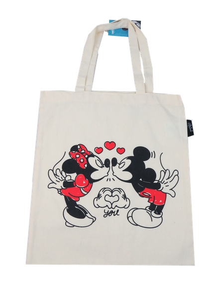 Эко сумка шоппер для покупок Disney Mickey and friends бежевая