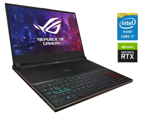 Игровой ноутбук Б-класс Asus ROG Zephyrus S15 GX531GW / 15.6" (1920x1080) IPS / Intel Core i7-8750H (6 (12) ядер по 2.2 - 4.1 GHz) / 16 GB DDR4 / 512 GB SSD NVMe / nVidia GeForce RTX 2070 Max-Q, 8 GB GDDR6, 256-bit / WebCam б/у