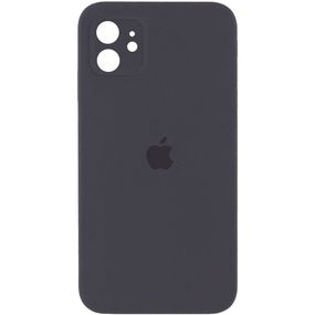 Чехол Silicone Case Square Full Camera Protective (AA) для Apple iPhone 11 (6.1") Сірий/Dark Gray