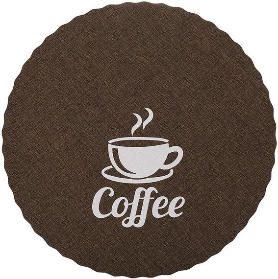 Набір 12 сервірувальних килимків Doily Coffee Ø38см, плейсмат (подтарельники), коричневий