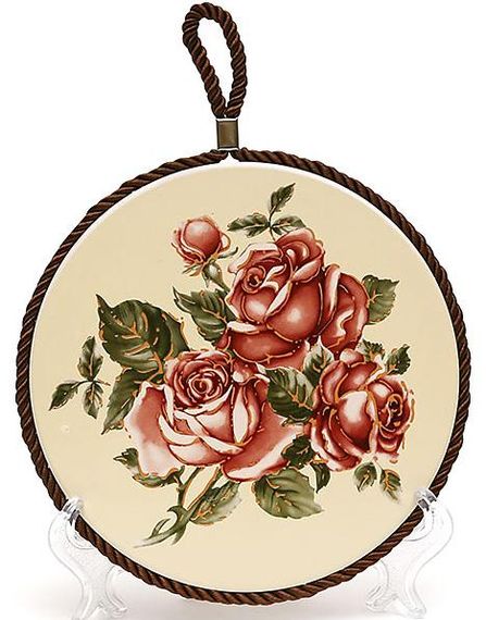 Підставка під гарячий посуд Cream Rose "Корейська Роза" Ø16см