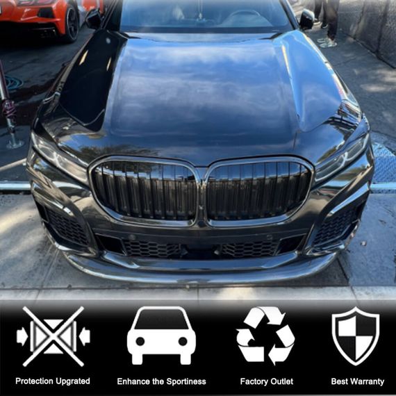 Накладка на передній бампер Lip V1 (для M-Sport 2019-2022, Карбон) для BMW 7 серія G11/G12 рр | Зображення 2