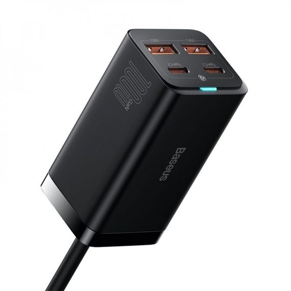 Сетеве зарядне устройство Baseus GaN3 Pro Desktop Fast Charger 100W чорний (33077-01_1752) | Зображення 9