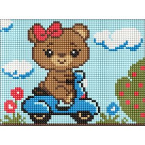 Алмазная мозаика без подрамника "Милый медвежонок" AMM1079 15х20 см