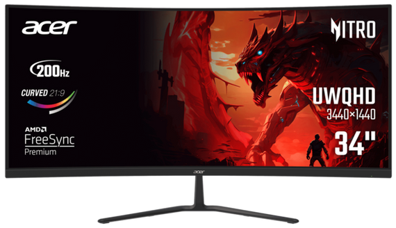 Монiтор 34" Acer ED340CURX0bmiipx (UM.CE0EE.009) Black