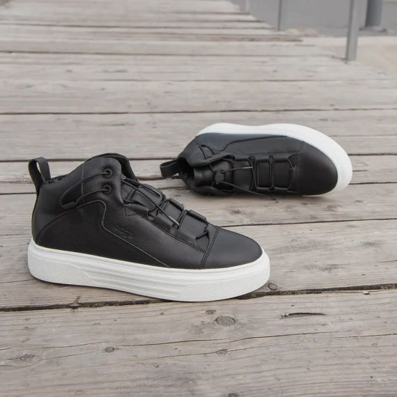 Черные кожаные ботинки для мужчин 42 размер | Зображення 4