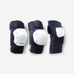 Комплект захисту FIT500 для катання на роликах темно-синій - M