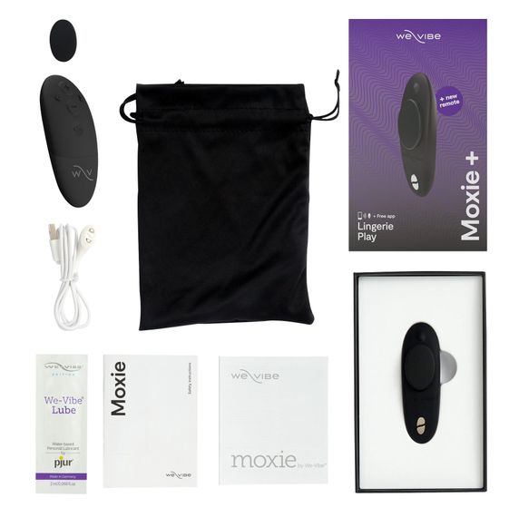 Смарт-вібратор у трусики We-Vibe Moxie+ Satin Black, оновлений пульт ДК | Зображення 1