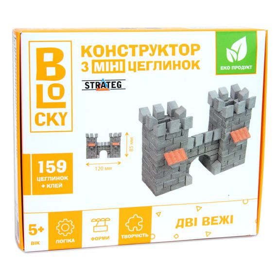 Будівельний набір для творчості з міні-цеглинок BLOCKY Дві Вежі 31012 Різнокольоровий shop (4823113864255)