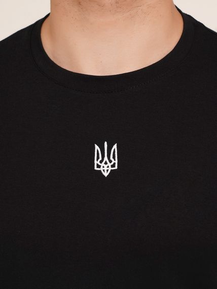 Футболка з принтом чоловіча Герб білий LAWA E-MB02307 S Чорний shop (2000990242686) | Зображення 1