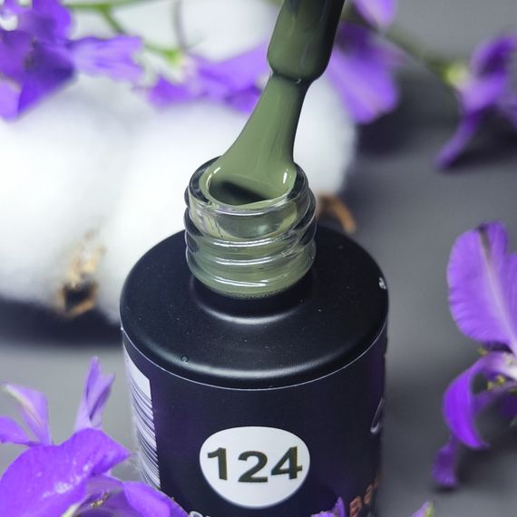 Гель-лак для ногтей Bee Nails 124 (глубокий оливковый) 8мл