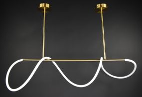 Люстра світлодіодна стельова LED світильник для квартири на стелю лед 27736 Латунь 54-84х35х120 см.