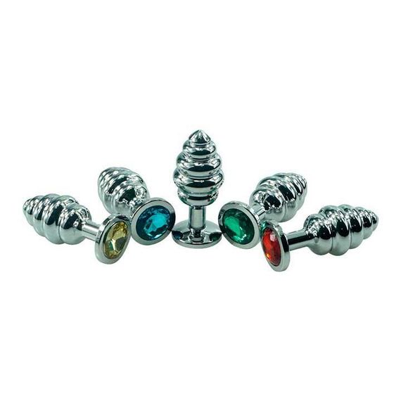 Сталева анальна пробка "Спіраль" - 3,9*9,4 см - Анальні іграшки | Зображення 2