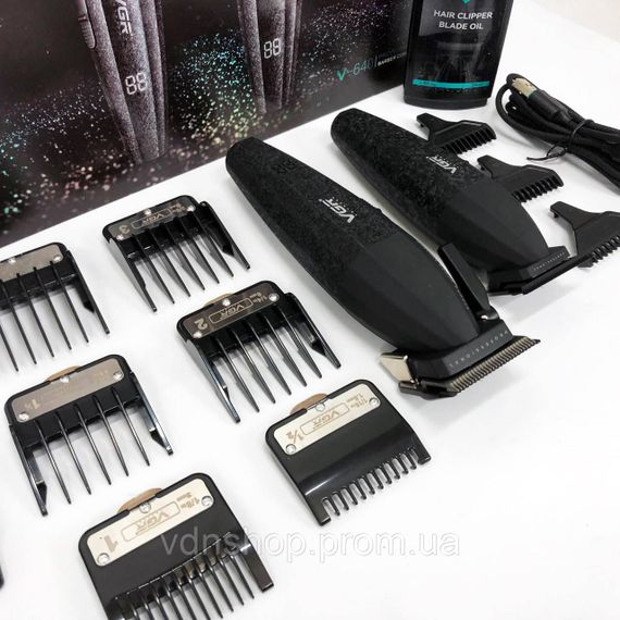 Машинка для стрижки волос без шума VGR V-640, Профессиональный триммер с набором насадок BG-67 | Зображення 9