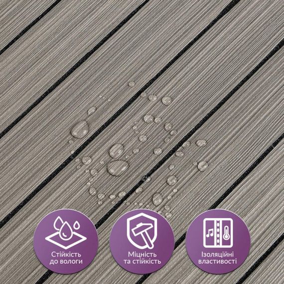 Покриття вінілове самоклеюче 3D рейки 600х600х2,8мм SW-00003245 | Зображення 3