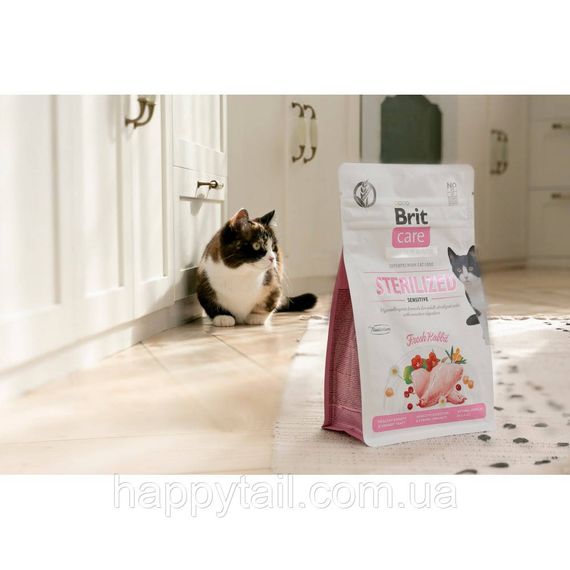 Корм сухой Brit Care Cat Grain Free Sterilized Sensitive для стерилизованных кошек с чувствительным пищеварением с кроликом 7 кг | Зображення 4
