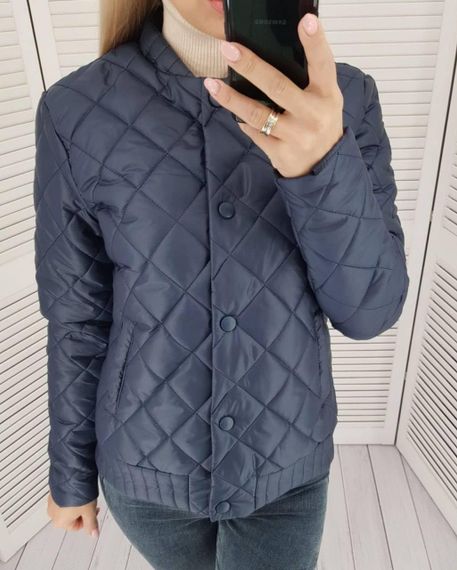 Куртка з ефектом стьобання, арт.310, темно синій | Зображення 2