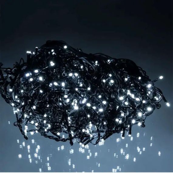 Новорічна гірлянда вулична Бахрома 36 м 600 LED чорний провід Білий 36МBW | Зображення 1