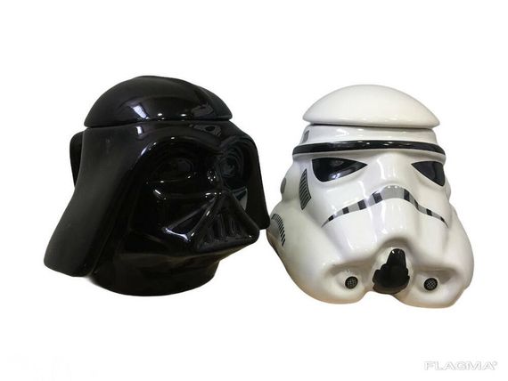 Подарочный Набор Кружка Чашка Бокал 3D Крышкой Star Wars Дарт Вейдер и Штурмовик 3D | Зображення 4