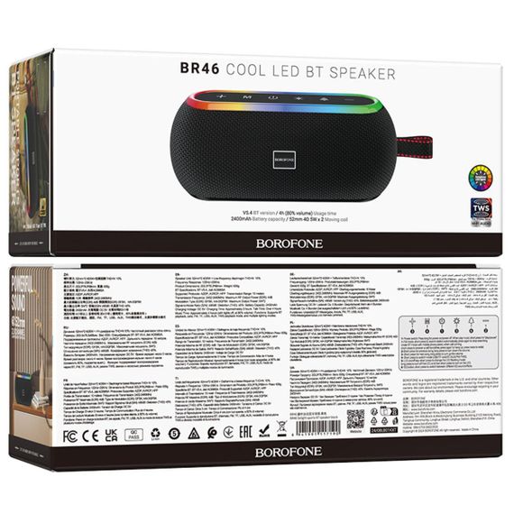 Портативна колонка BOROFONE BR46 Delight sports BT speaker Black | Зображення 1