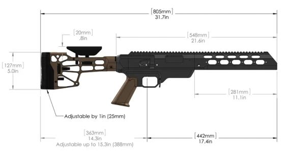 Шасі MDT TAC21 для Tikka T3 SA Black | Зображення 5