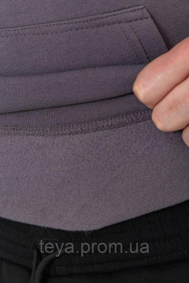 Худі чоловіче на флісі з капюшоном, колір сірий, розмір XXL FA_008409 | Зображення 6