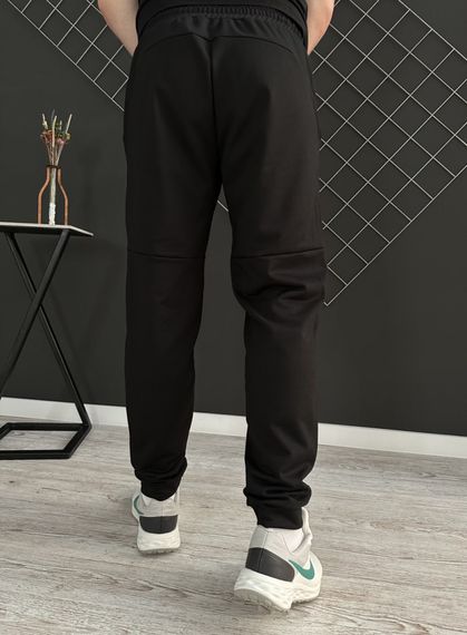 Демісезонний спортивний костюм Adidas чорна кофта на змійці + чорні штани (двонитка) RD121/RD126 | Зображення 5
