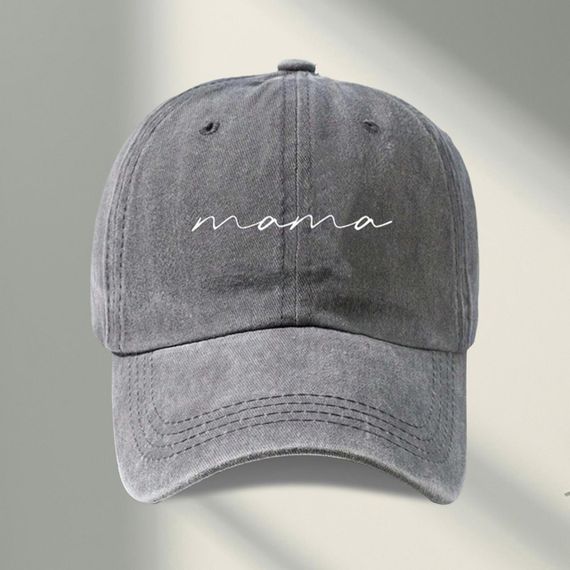 Кепка бейсболка Мама (Mama) Серая 56-60р (8088) | Зображення 2