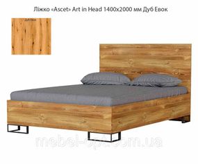 Ліжко Ascet (Аскет) Art in Head, у скандинавському стилі 1400х2000 мм колір Дуб Евок