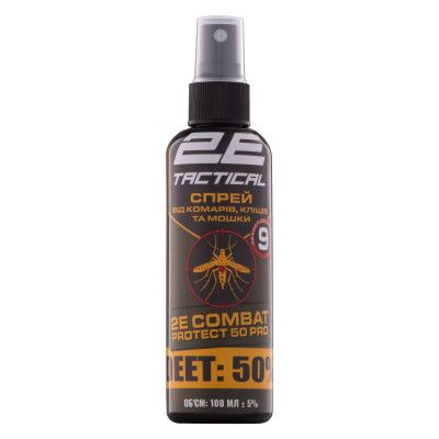 Спрей от насекомых 2E Tactical Combat Protect 50 Pro От комаров, клещей и мошки 100 мл (2E-RPLNTDT50-100)