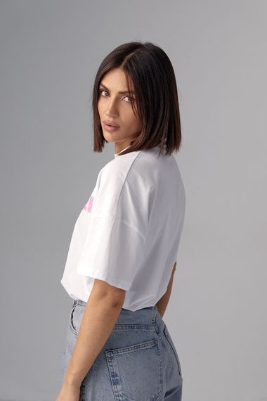 Женская футболка с надписью Jil Sander - белый цвет, L (есть размеры) | Зображення 1