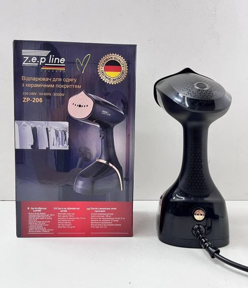 Відпарювач для одягу з керамічним покриттям Zepline ZP-206 Чорний | Зображення 4