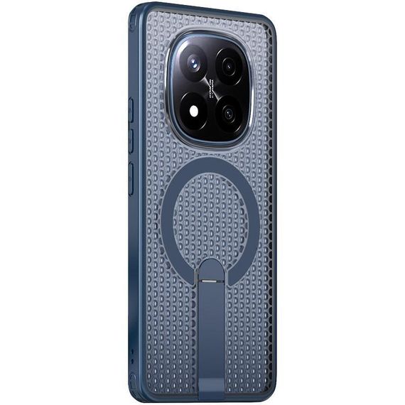Чохол TPU Breeze with MagSafe stand для Xiaomi Redmi Note 14 Pro 4G/5G Blue | Зображення 1