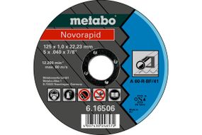 Круг відрізний Metabo NOVORAPID 125 X 1,0 X 22,23 мм , СТАЛЬ, TF 41 616506000