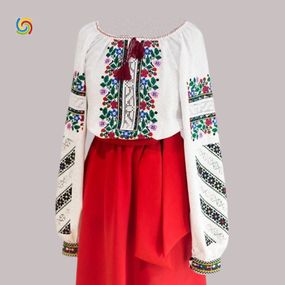 Рубашка Украинская вышиванка 291913 цвет белый размер 4XL