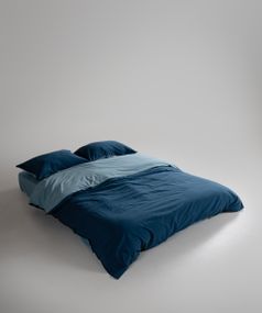 Постельное белье Limasso Stonewashed Essualte 200 х 220 см Akdeniz Mavisi - Dress Blue