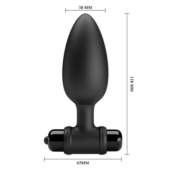 Анальна пробка - Pretty Love Vibra Butt Plug II Black | Зображення 8