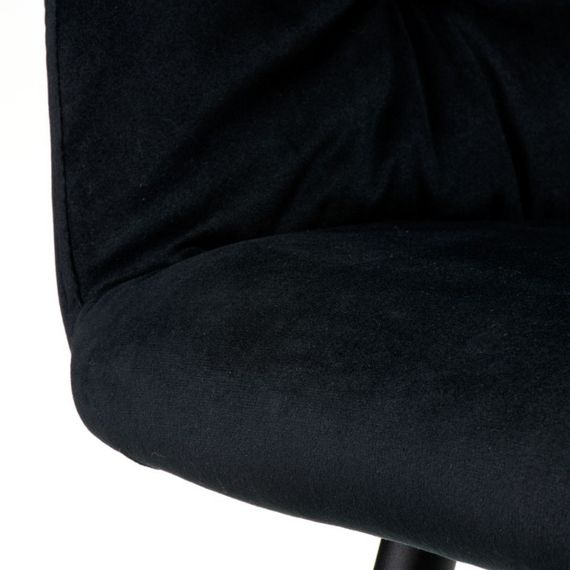М'яке крісло Reita black, чорний оксамит на чорних металевих ногах | Зображення 7