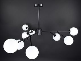 Люстра стельова на 9 лампочок 27419 Чорний 42-72х110х110 см.