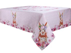 Гобеленова скатертина на стіл 140х260 см Pink speckled