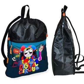 Рюкзак-мішок для школи цифровий цирк дитяча сумка для взуття та спортивного одягу (01502)