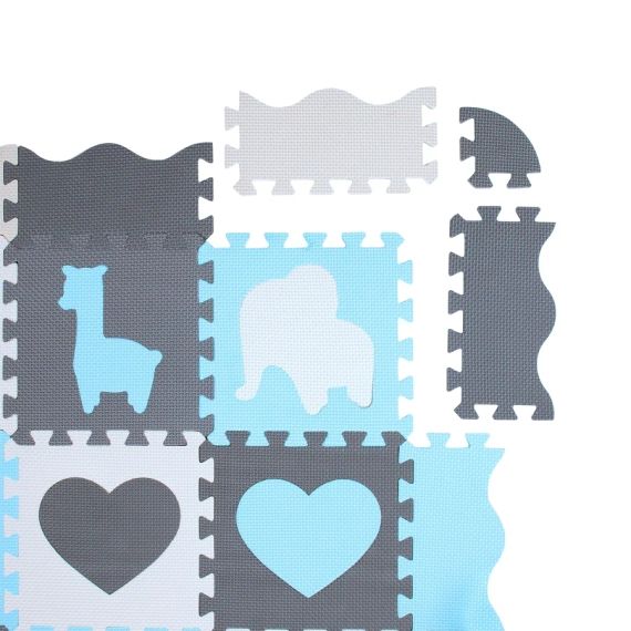 Детский пенопластовый коврик-пазл NILS FUN 36 элементов с бортиками | Зображення 8