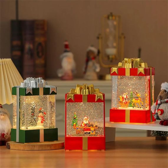 Декоративный светильник с эффектом снегопада, подсветкой и музыкой, Снеговик 803 | Зображення 5