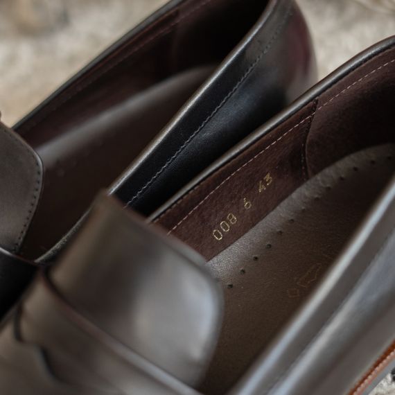 Бордові пенні - лофери 44 розмір туфлі | Зображення 4