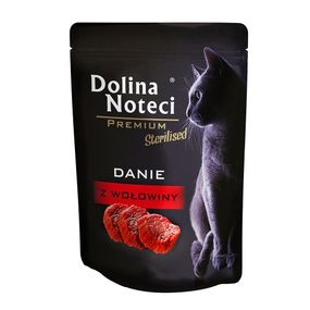 Вологий корм для стерилізованих котів з яловичиною Dolina Noteci Premium Cat Pouch Sterilized Beef, 85 гр
