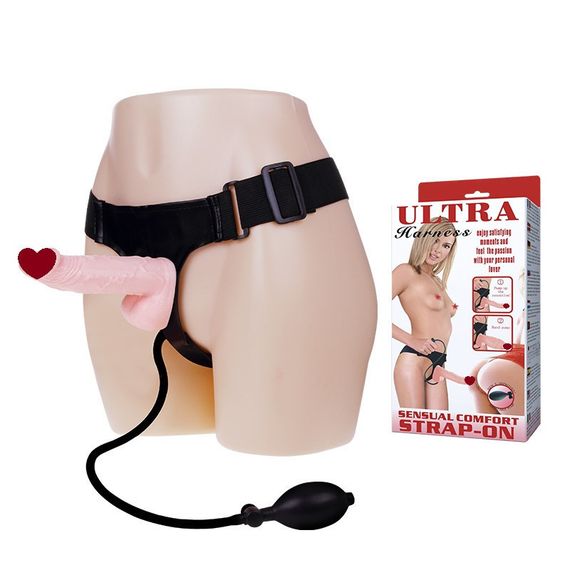 Страпон - Ultra Harness With Pump Sex Aura
