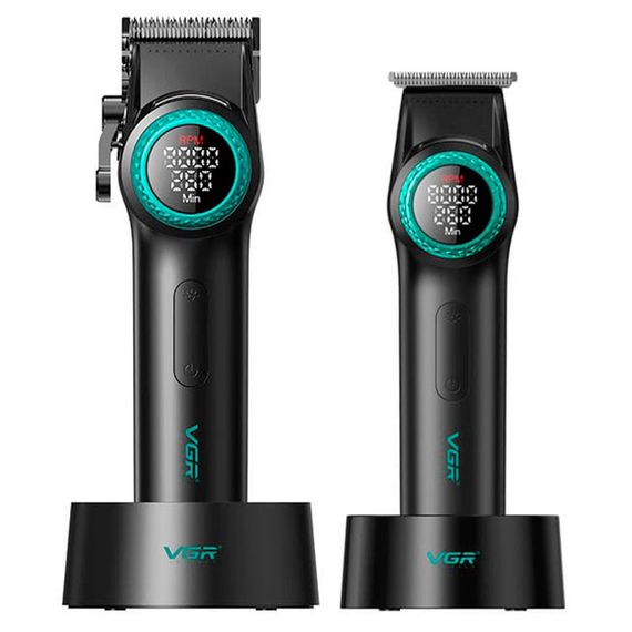 Набір VGR 2 в 1 V-001 V-977 BLACK, акумуляторна машинка для стрижки та триммер. Колір: чорний | Зображення 1