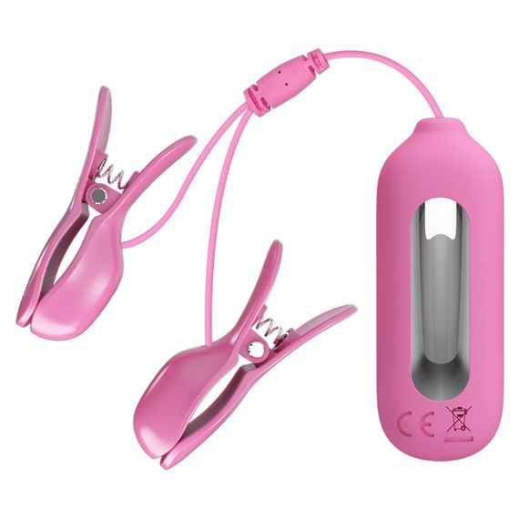 Зажимы для сосков PRETTY LOVE -NIPPLE CLIP, 7 vibration functions 3 electric shock functions Sex Aura | Зображення 7